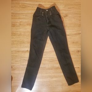 Vintage Roper Western Jeans from the 90s black denim size 3/4 34" inseam